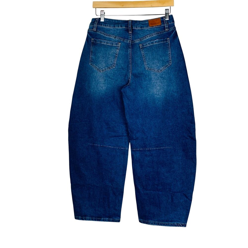 Sidefeel Barrel Jeans 10 Medium Wash Trendy - Picture 2 of 8